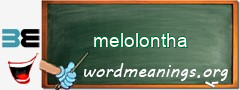 WordMeaning blackboard for melolontha